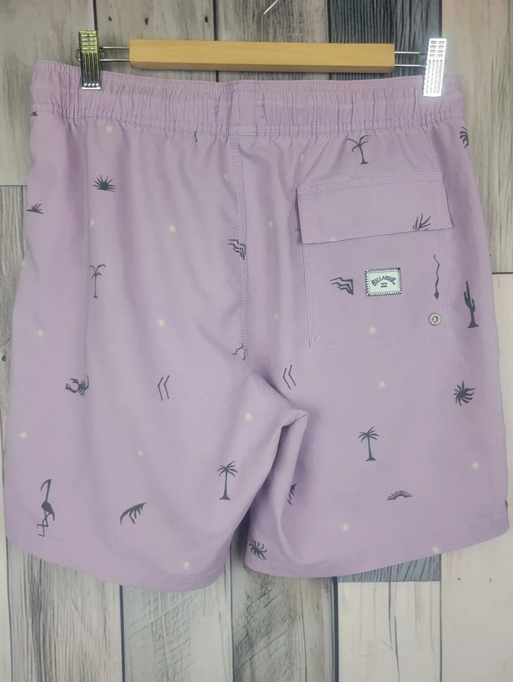 Billabong Sundays Layback Purple Swim Truncks Volleyball Boardshorts Size Sm